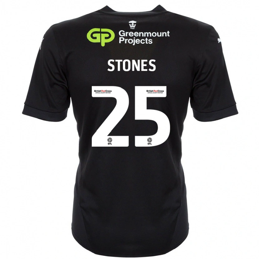 Danxen Heren Josh Stones #25 Zwart Uitshirt Uittenue 2024/25 T-Shirt