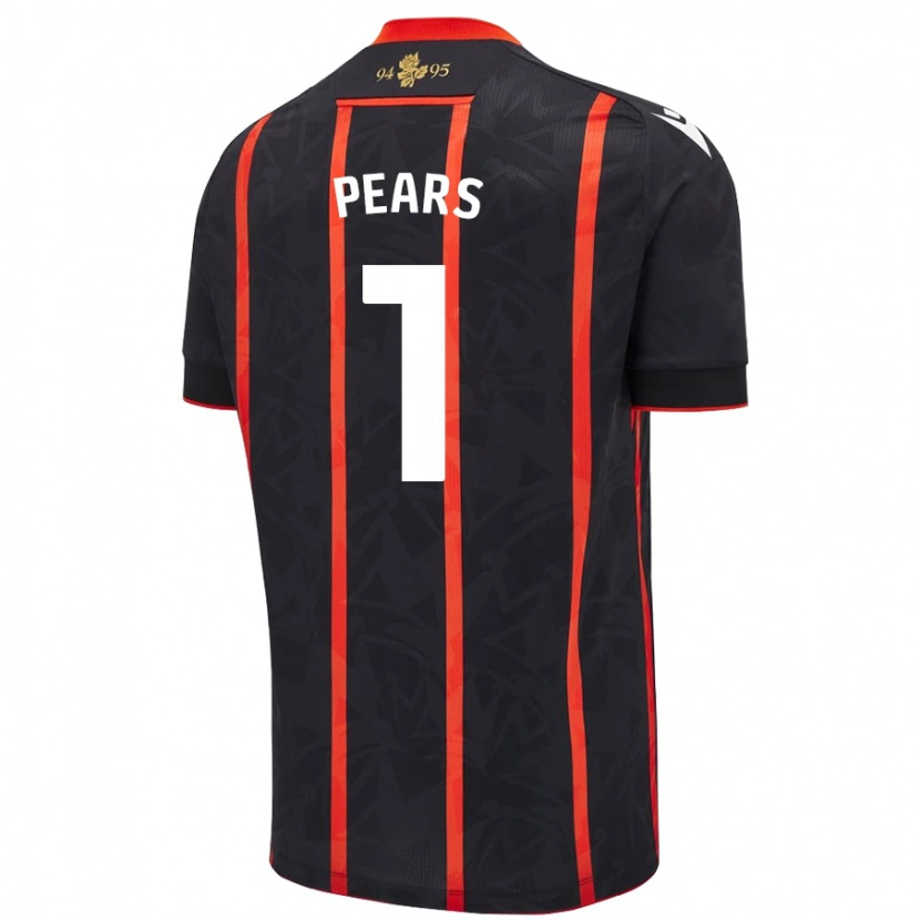 Danxen Heren Aynsley Pears #1 Zwart Rood Uitshirt Uittenue 2024/25 T-Shirt