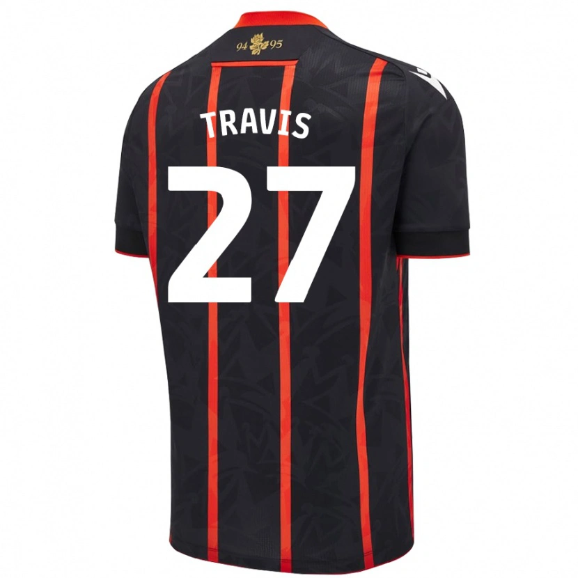 Danxen Heren Lewis Travis #27 Zwart Rood Uitshirt Uittenue 2024/25 T-Shirt