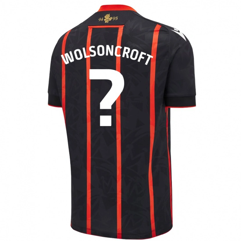 Danxen Heren Blake Wolsoncroft #0 Zwart Rood Uitshirt Uittenue 2024/25 T-Shirt