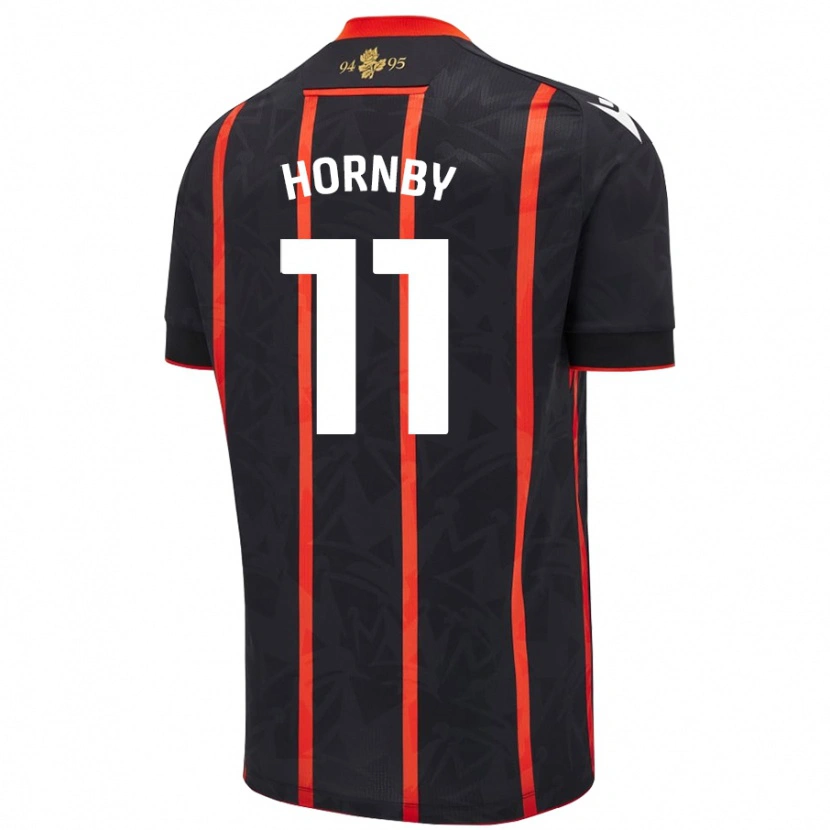 Danxen Heren Megan Hornby #11 Zwart Rood Uitshirt Uittenue 2024/25 T-Shirt