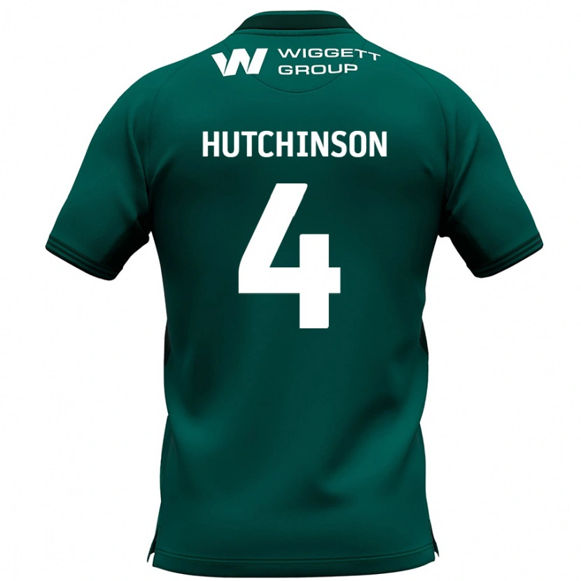 Danxen Heren Shaun Hutchinson #4 Groen Uitshirt Uittenue 2024/25 T-Shirt
