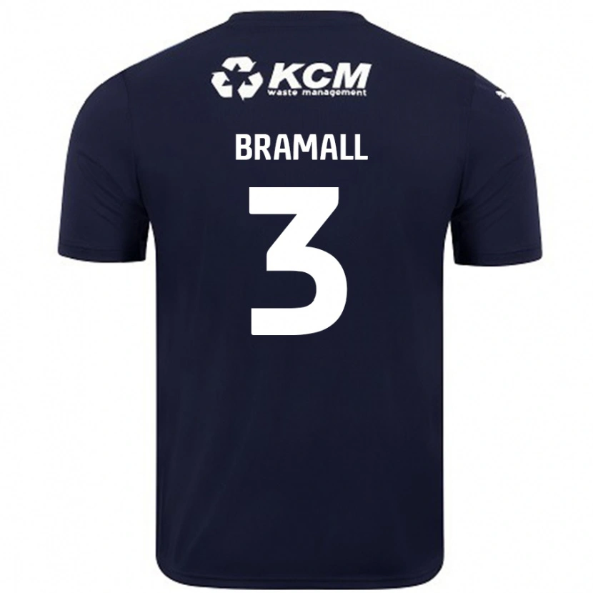 Danxen Heren Cohen Bramall #3 Marineblauw Uitshirt Uittenue 2024/25 T-Shirt