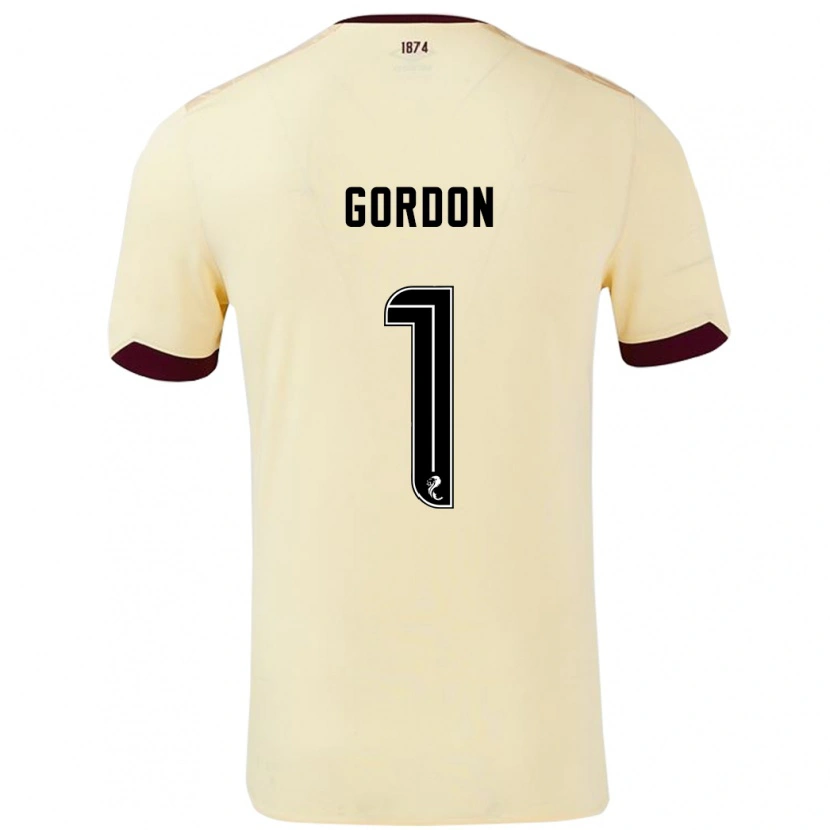 Danxen Heren Craig Gordon #1 Crème Bordeauxrood Uitshirt Uittenue 2024/25 T-Shirt