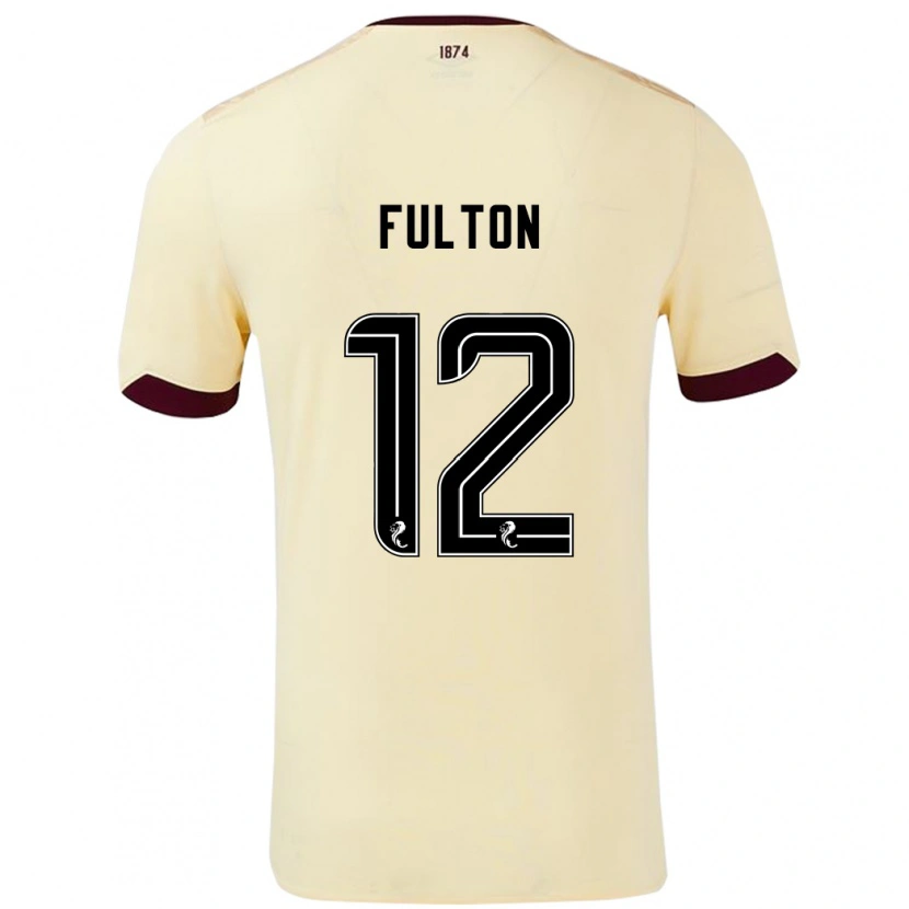 Danxen Heren Ryan Fulton #12 Crème Bordeauxrood Uitshirt Uittenue 2024/25 T-Shirt