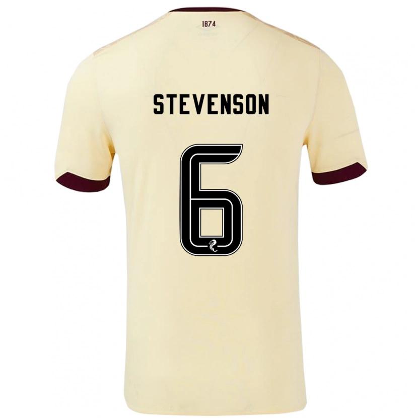 Danxen Heren Gus Stevenson #6 Crème Bordeauxrood Uitshirt Uittenue 2024/25 T-Shirt