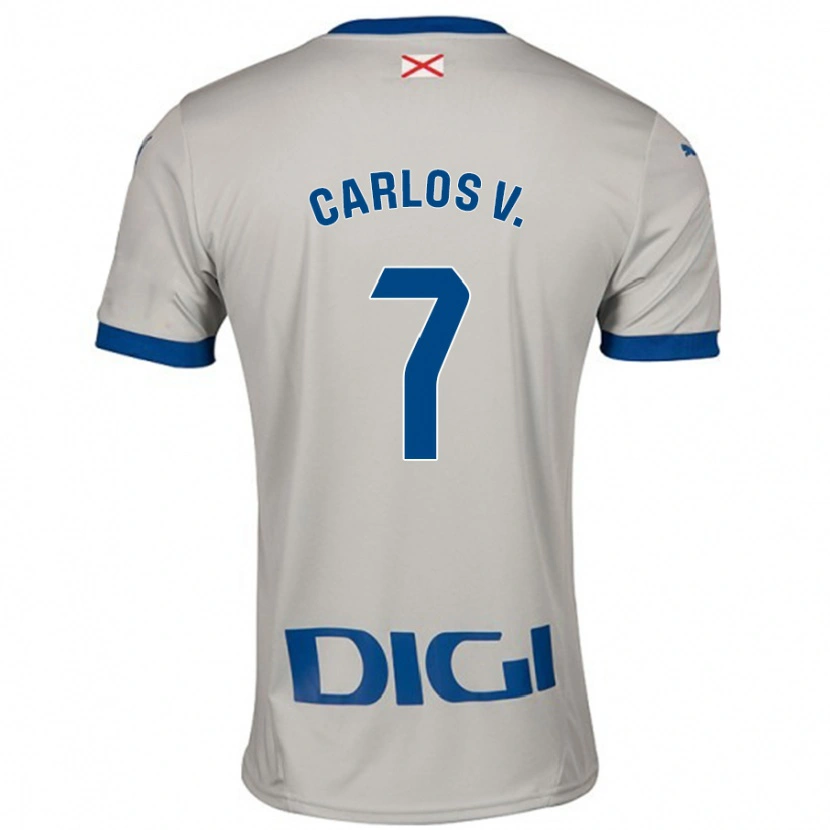 Danxen Heren Carlos Vicente #7 Lichtgrijs Uitshirt Uittenue 2024/25 T-Shirt