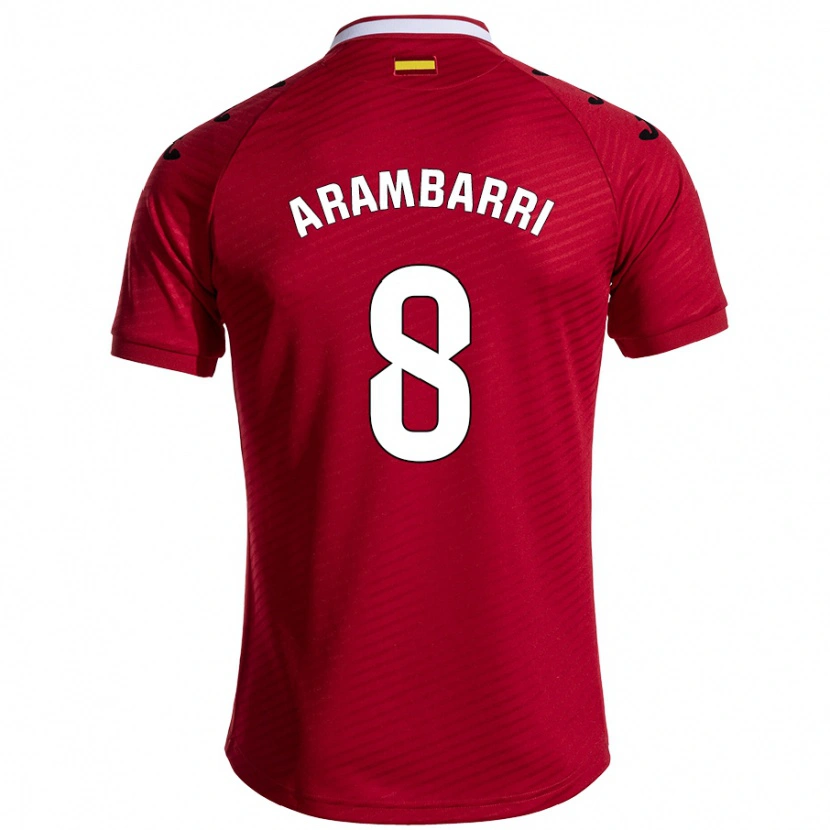 Danxen Heren Mauro Arambarri #8 Donkerrood Uitshirt Uittenue 2024/25 T-Shirt