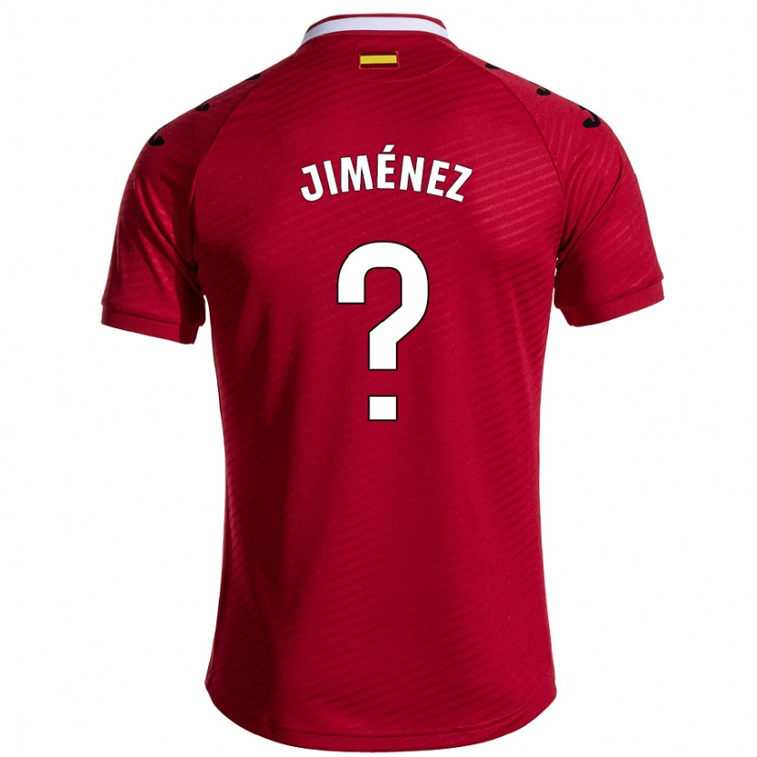 Danxen Heren Javier Jiménez #0 Donkerrood Uitshirt Uittenue 2024/25 T-Shirt