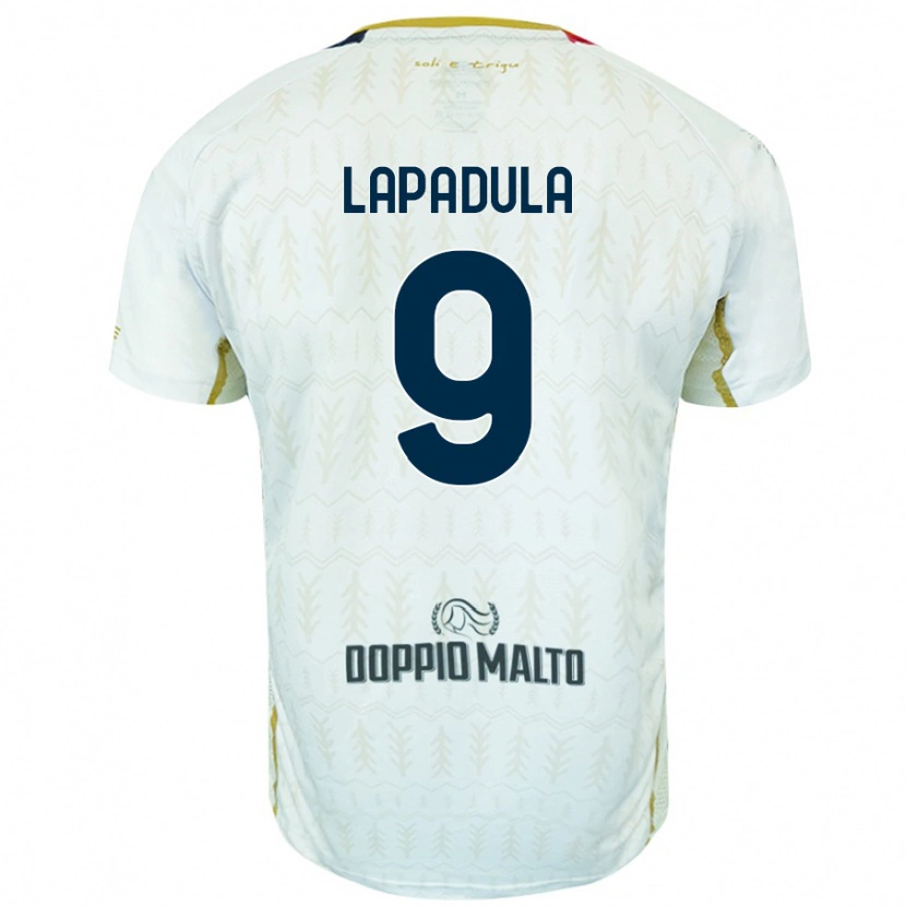 Danxen Heren Gianluca Lapadula #9 Wit Uitshirt Uittenue 2024/25 T-Shirt