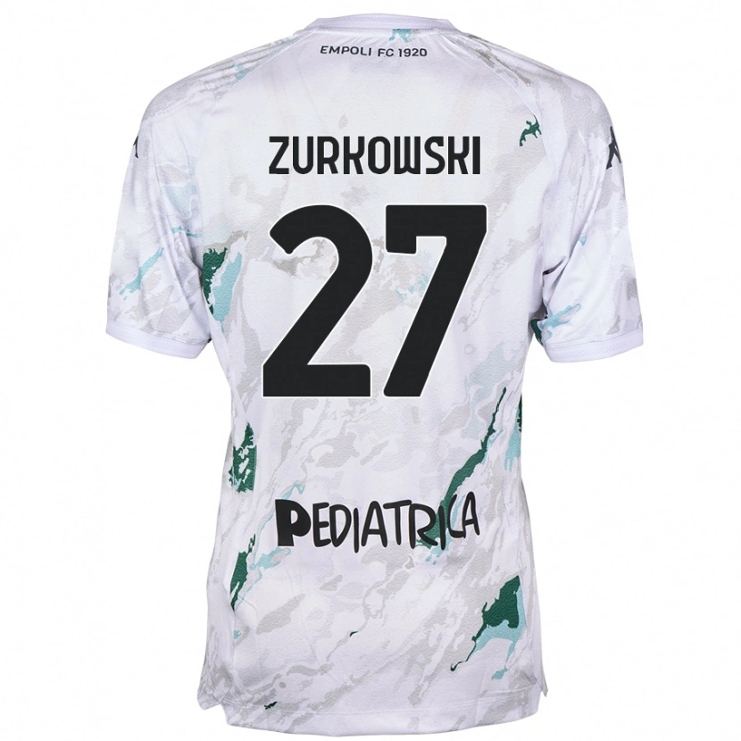 Danxen Heren Szymon Żurkowski #27 Grijs Uitshirt Uittenue 2024/25 T-Shirt