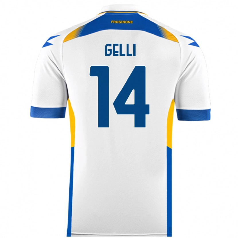 Danxen Heren Francesco Gelli #14 Wit Uitshirt Uittenue 2024/25 T-Shirt
