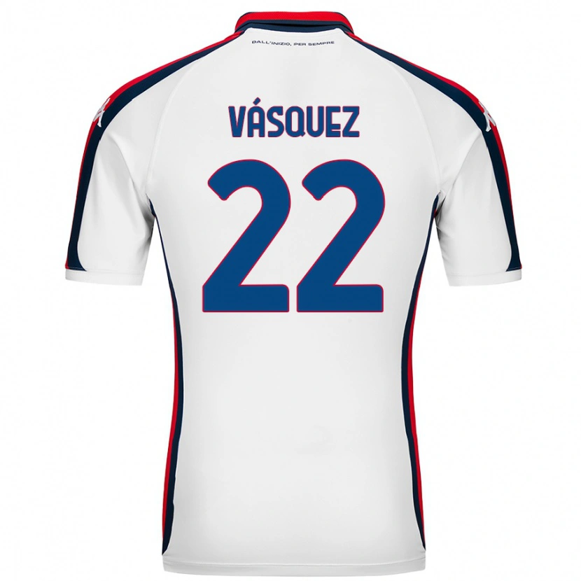 Danxen Heren Johan Vásquez #22 Wit Uitshirt Uittenue 2024/25 T-Shirt