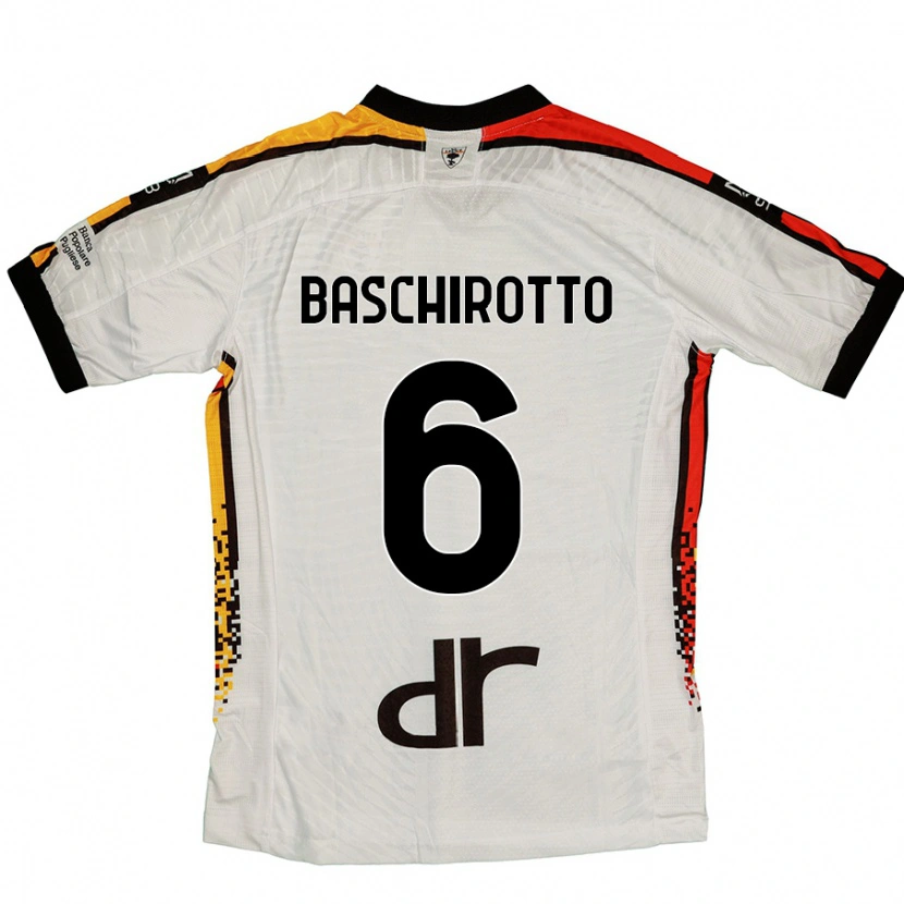 Danxen Heren Federico Baschirotto #6 Wit Zwart Uitshirt Uittenue 2024/25 T-Shirt