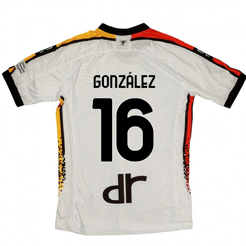 Danxen Heren Joan González #16 Wit Zwart Uitshirt Uittenue 2024/25 T-Shirt