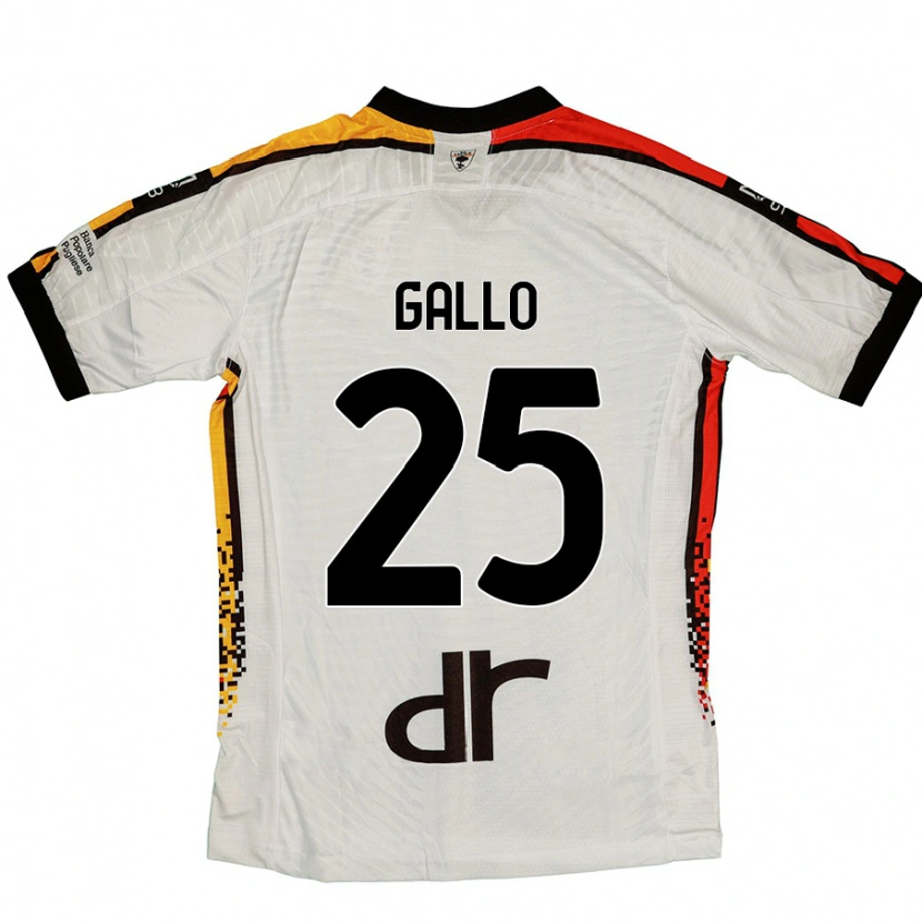 Danxen Heren Antonino Gallo #25 Wit Zwart Uitshirt Uittenue 2024/25 T-Shirt