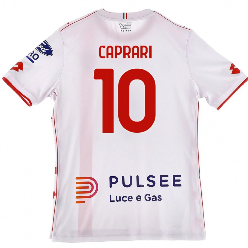 Danxen Heren Gianluca Caprari #10 Wit Rood Uitshirt Uittenue 2024/25 T-Shirt