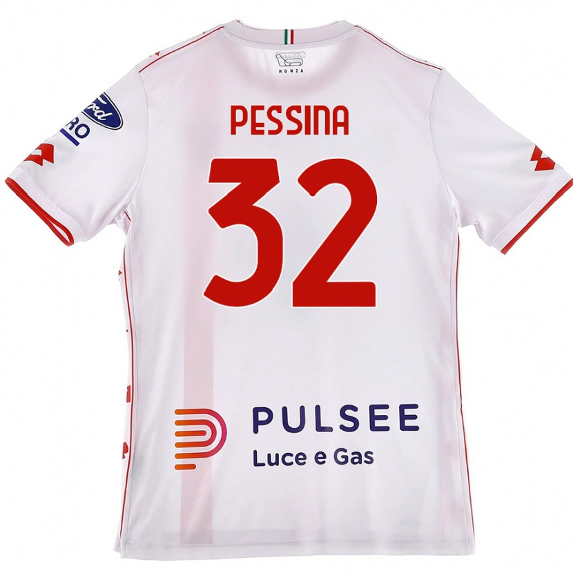 Danxen Heren Matteo Pessina #32 Wit Rood Uitshirt Uittenue 2024/25 T-Shirt