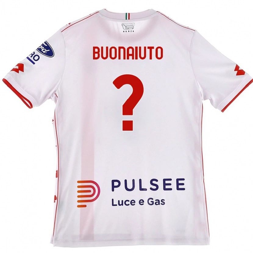 Danxen Heren Marco Buonaiuto #0 Wit Rood Uitshirt Uittenue 2024/25 T-Shirt