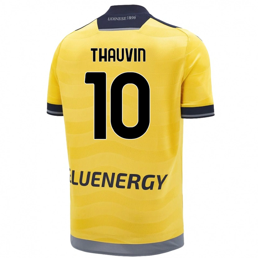 Danxen Heren Florian Thauvin #10 Goud Uitshirt Uittenue 2024/25 T-Shirt