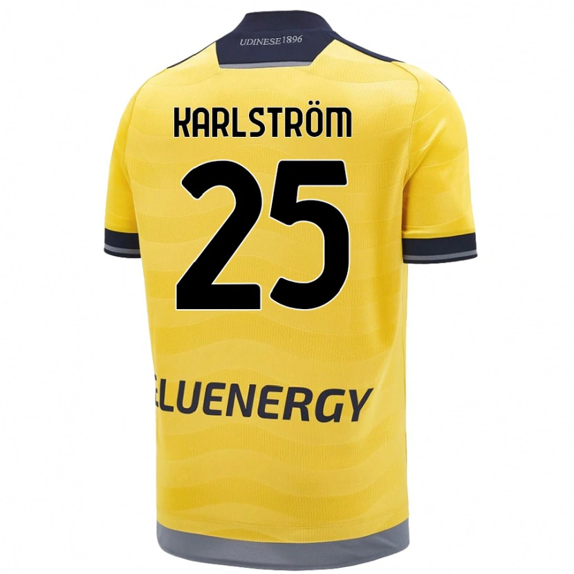 Danxen Heren Jesper Karlström #25 Goud Uitshirt Uittenue 2024/25 T-Shirt
