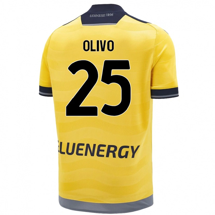 Danxen Heren Gioele Olivo #25 Goud Uitshirt Uittenue 2024/25 T-Shirt