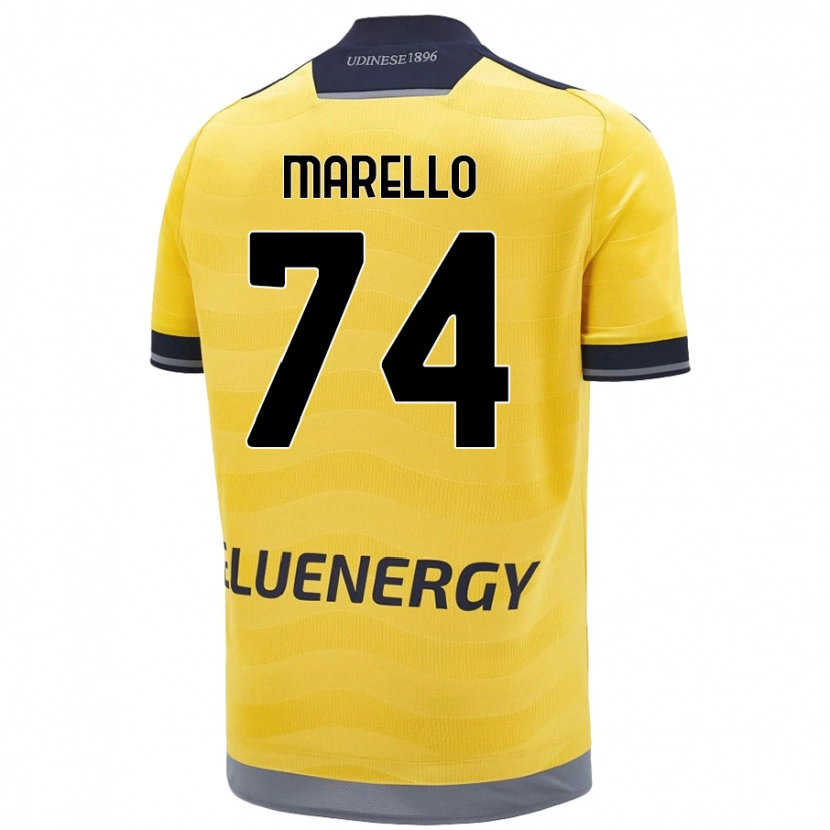 Danxen Heren Mattia Marello #74 Goud Uitshirt Uittenue 2024/25 T-Shirt