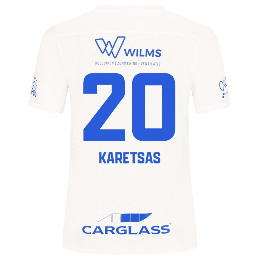 Danxen Heren Konstantinos Karetsas #20 Wit Uitshirt Uittenue 2024/25 T-Shirt