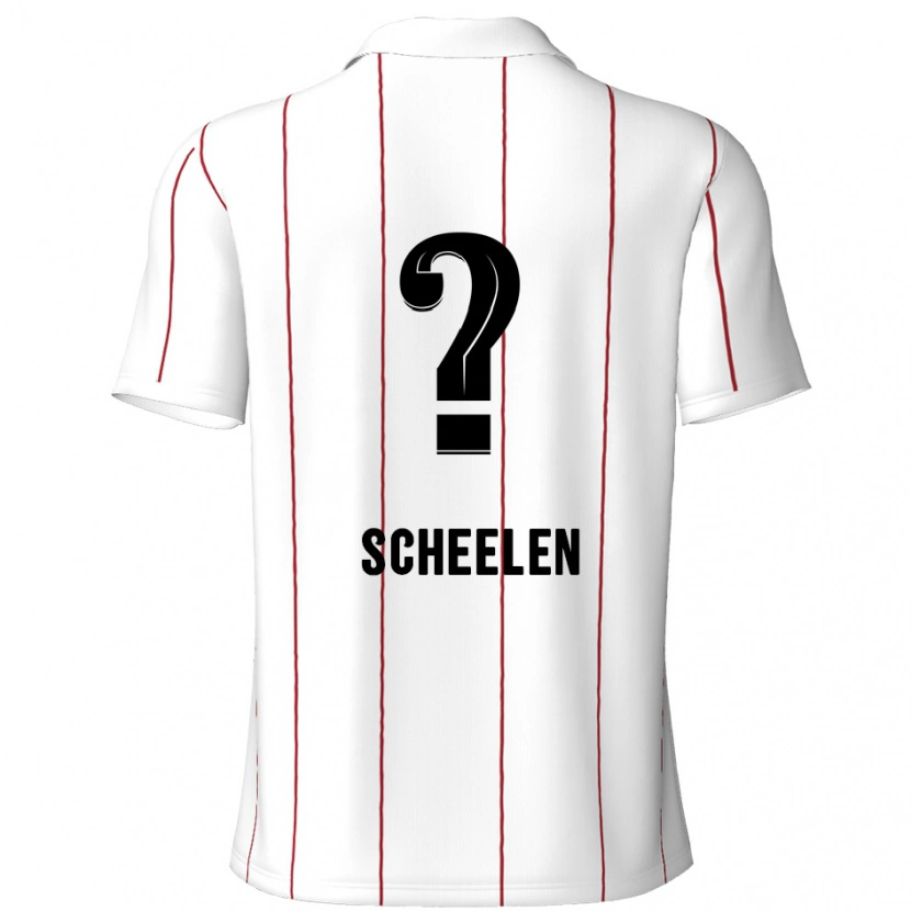 Danxen Heren Thijme Scheelen #0 Wit Zwart Uitshirt Uittenue 2024/25 T-Shirt