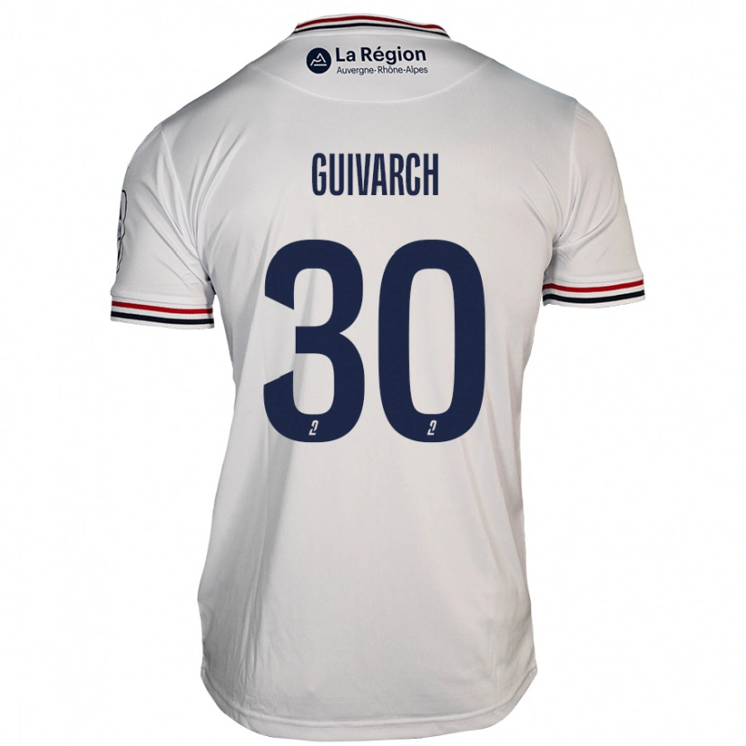 Danxen Heren Théo Guivarch #30 Wit Uitshirt Uittenue 2024/25 T-Shirt