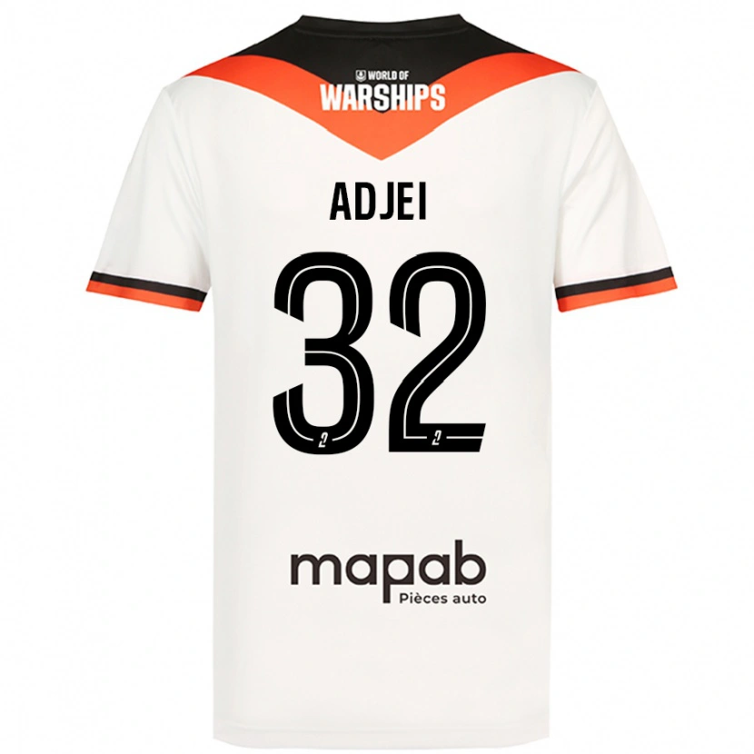 Danxen Heren Nathaniel Adjei #32 Wit Uitshirt Uittenue 2024/25 T-Shirt
