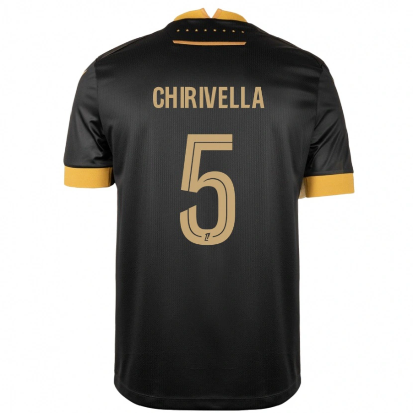 Danxen Heren Pedro Chirivella #5 Zwart Bruin Uitshirt Uittenue 2024/25 T-Shirt