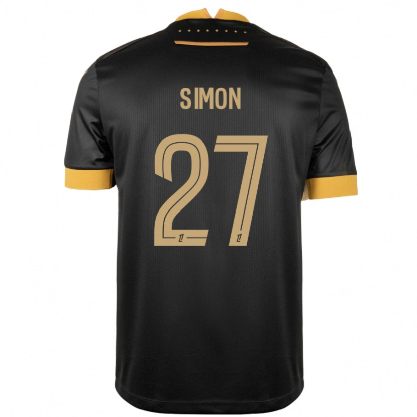 Danxen Heren Moses Simon #27 Zwart Bruin Uitshirt Uittenue 2024/25 T-Shirt