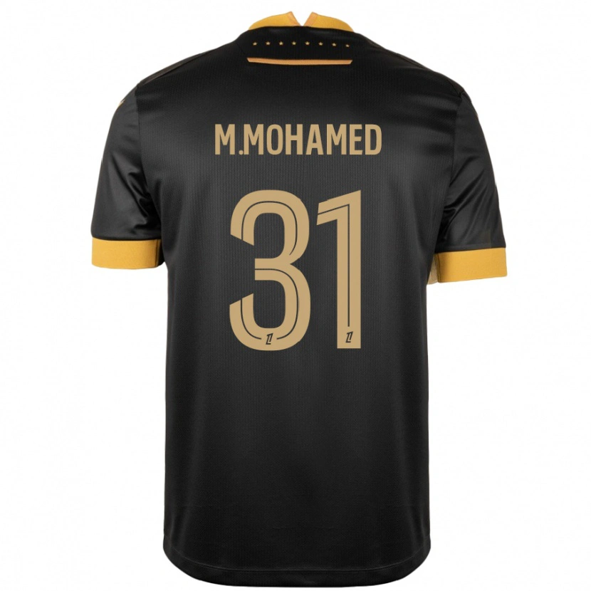 Danxen Heren Mostafa Mohamed #31 Zwart Bruin Uitshirt Uittenue 2024/25 T-Shirt