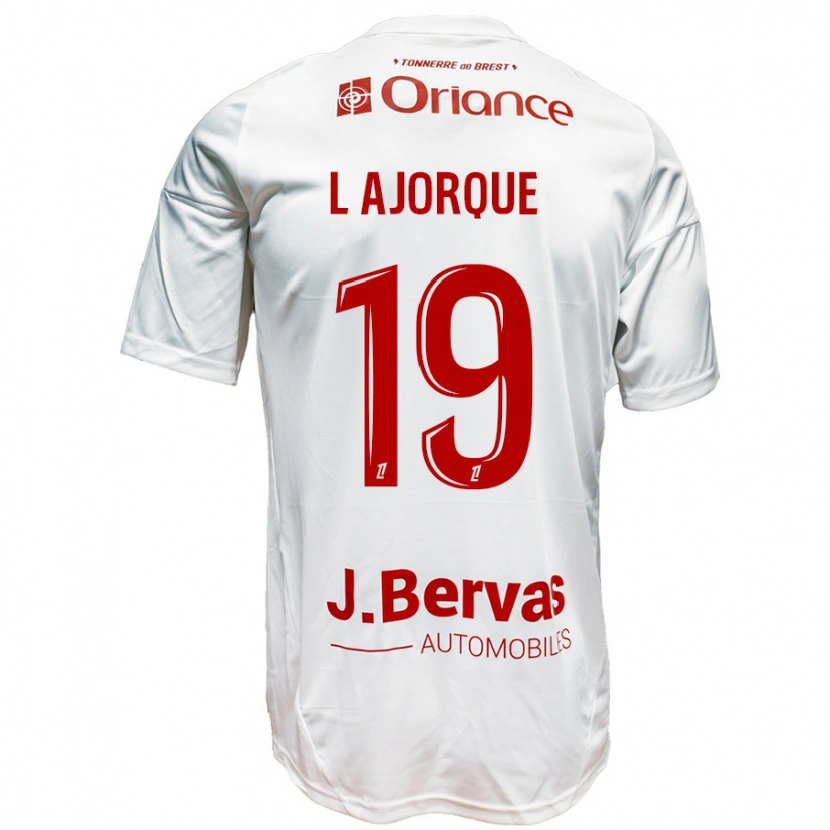 Danxen Heren Ludovic Ajorque #19 Wit Rood Uitshirt Uittenue 2024/25 T-Shirt