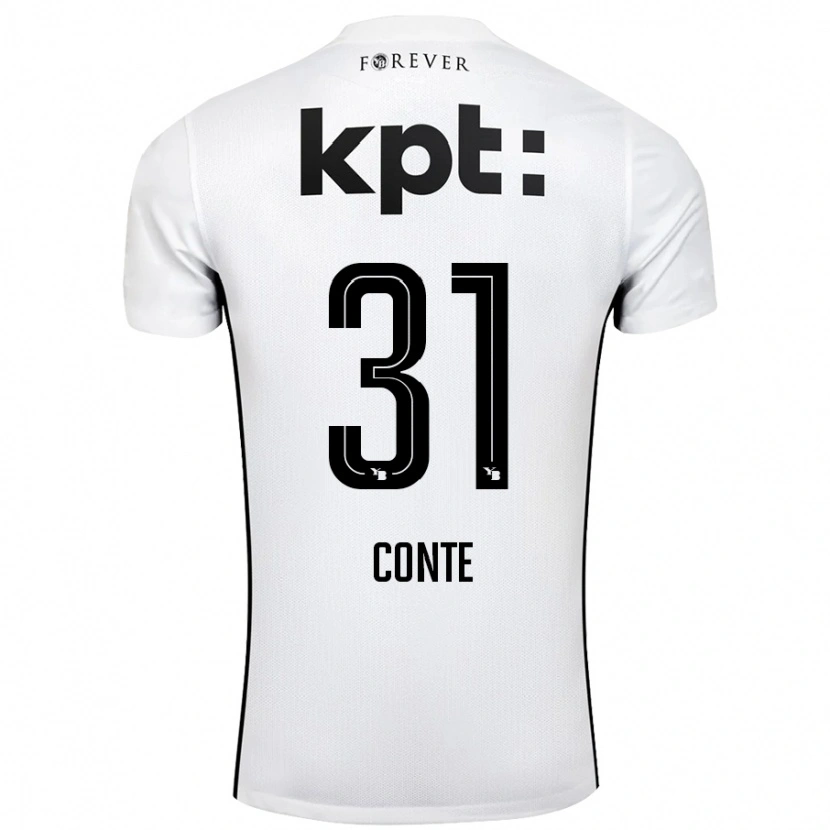 Danxen Heren Facinet Conte #31 Wit Zwart Uitshirt Uittenue 2024/25 T-Shirt