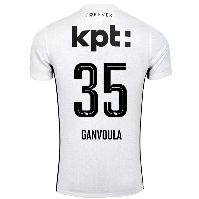 Danxen Heren Silvere Ganvoula #35 Wit Zwart Uitshirt Uittenue 2024/25 T-Shirt