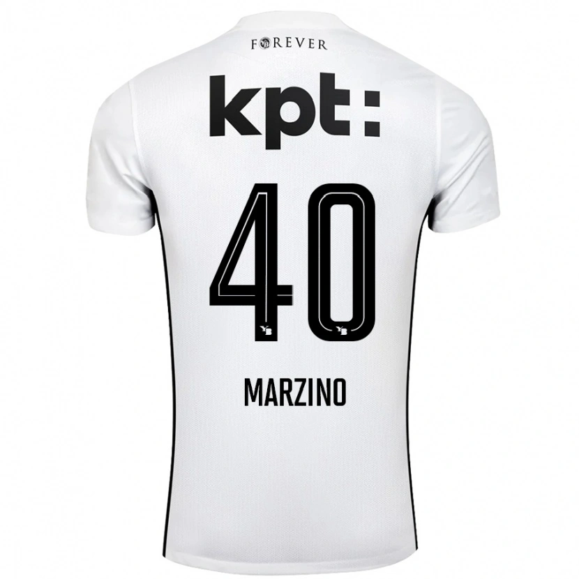 Danxen Heren Dario Marzino #40 Wit Zwart Uitshirt Uittenue 2024/25 T-Shirt