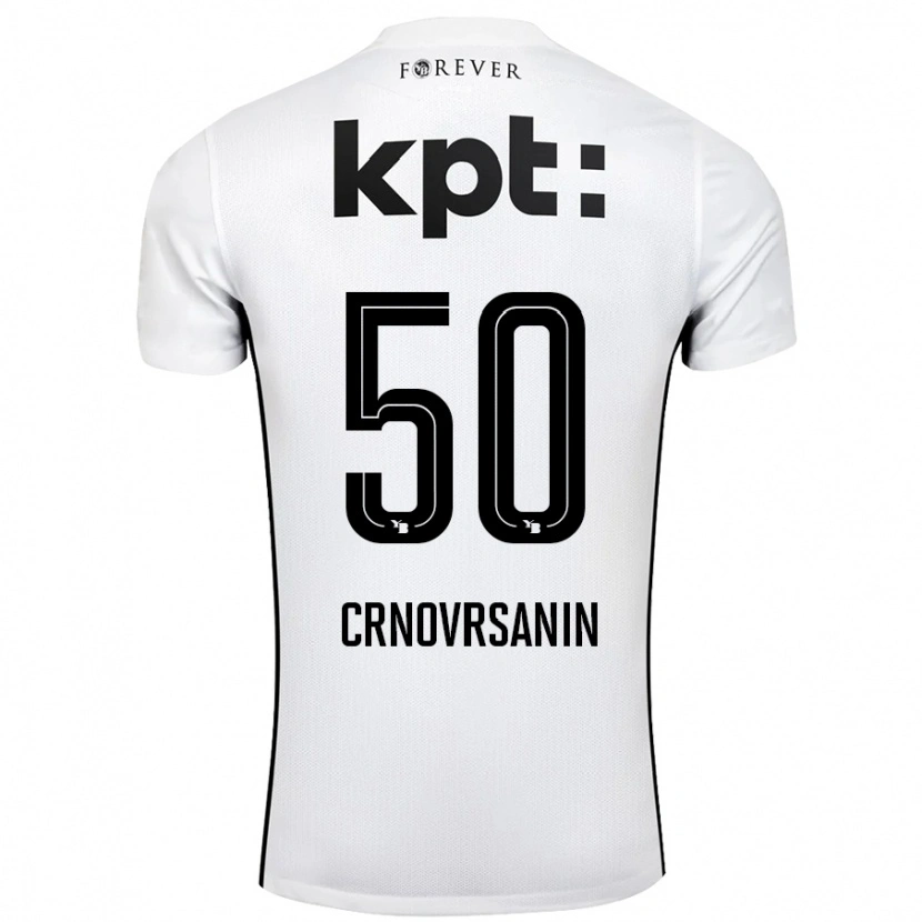 Danxen Heren Sadin Crnovrsanin #50 Wit Zwart Uitshirt Uittenue 2024/25 T-Shirt