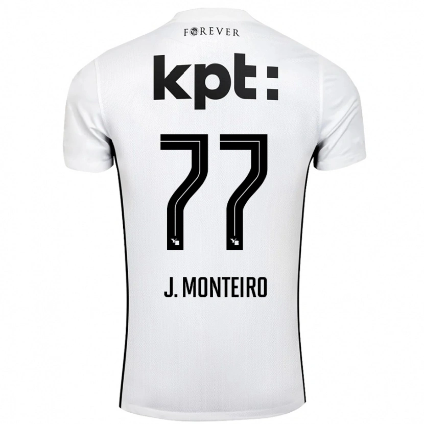 Danxen Heren Joël Monteiro #77 Wit Zwart Uitshirt Uittenue 2024/25 T-Shirt