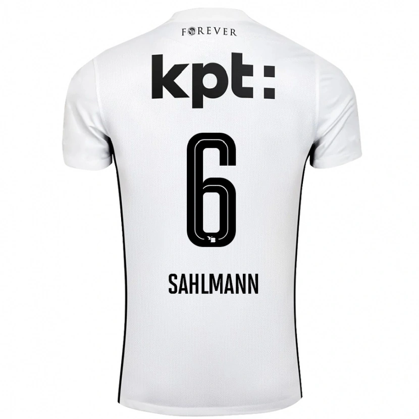 Danxen Heren Henrike Sahlmann #6 Wit Zwart Uitshirt Uittenue 2024/25 T-Shirt