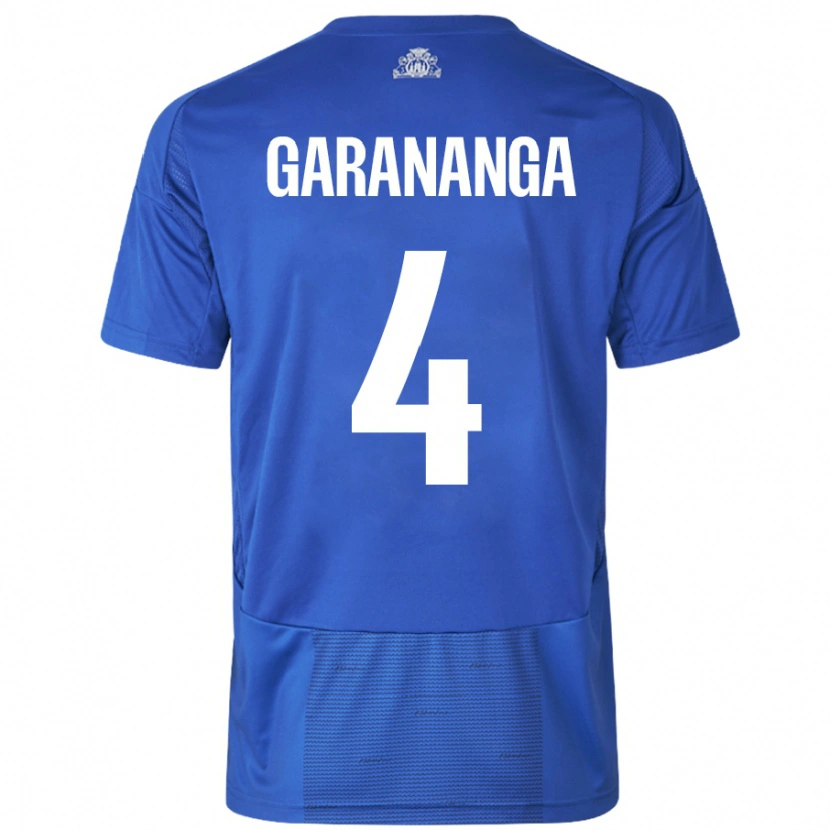 Danxen Heren Munashe Garananga #4 Wit Blauw Uitshirt Uittenue 2024/25 T-Shirt