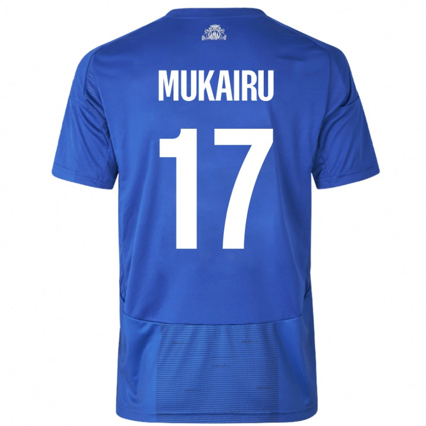 Danxen Heren Paul Mukairu #17 Wit Blauw Uitshirt Uittenue 2024/25 T-Shirt