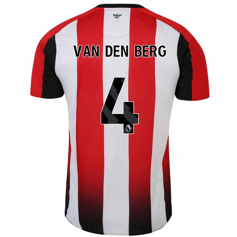 Danxen Dames Sepp Van Den Berg #4 Rood Wit Thuisshirt Thuistenue 2024/25 T-Shirt