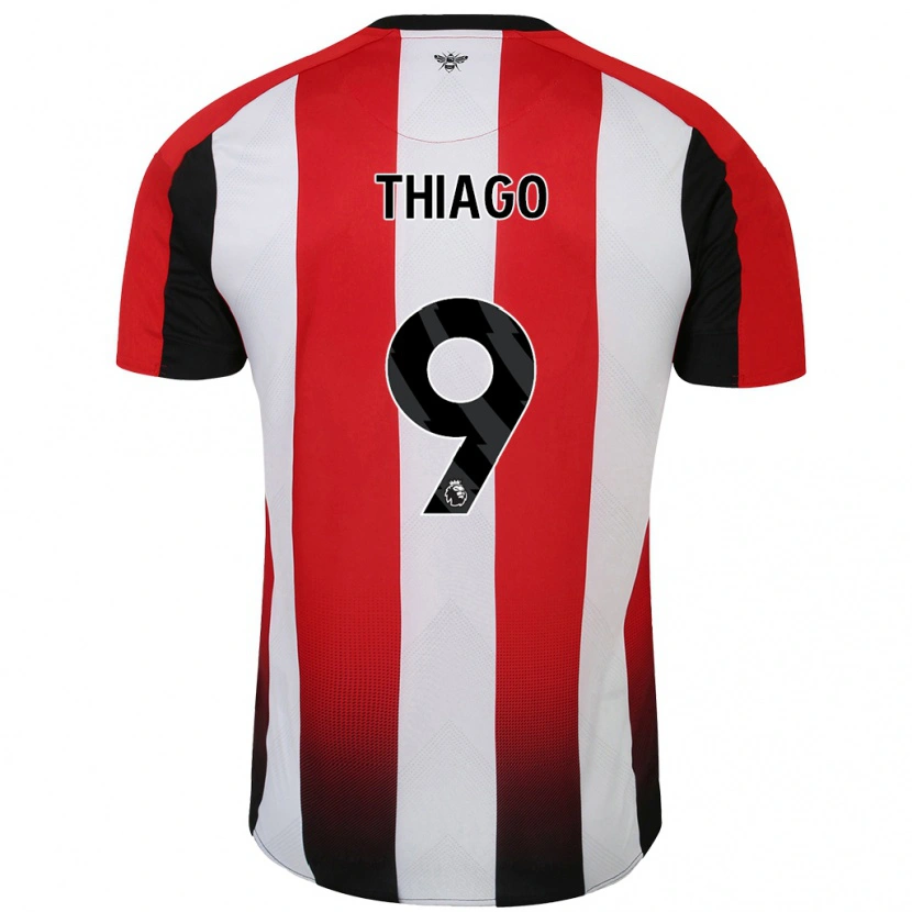 Danxen Dames Igor Thiago #9 Rood Wit Thuisshirt Thuistenue 2024/25 T-Shirt