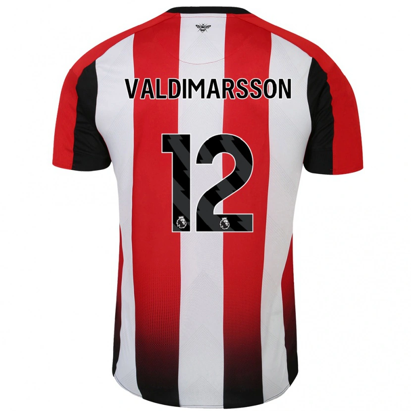 Danxen Dames Hákon Rafn Valdimarsson #12 Rood Wit Thuisshirt Thuistenue 2024/25 T-Shirt