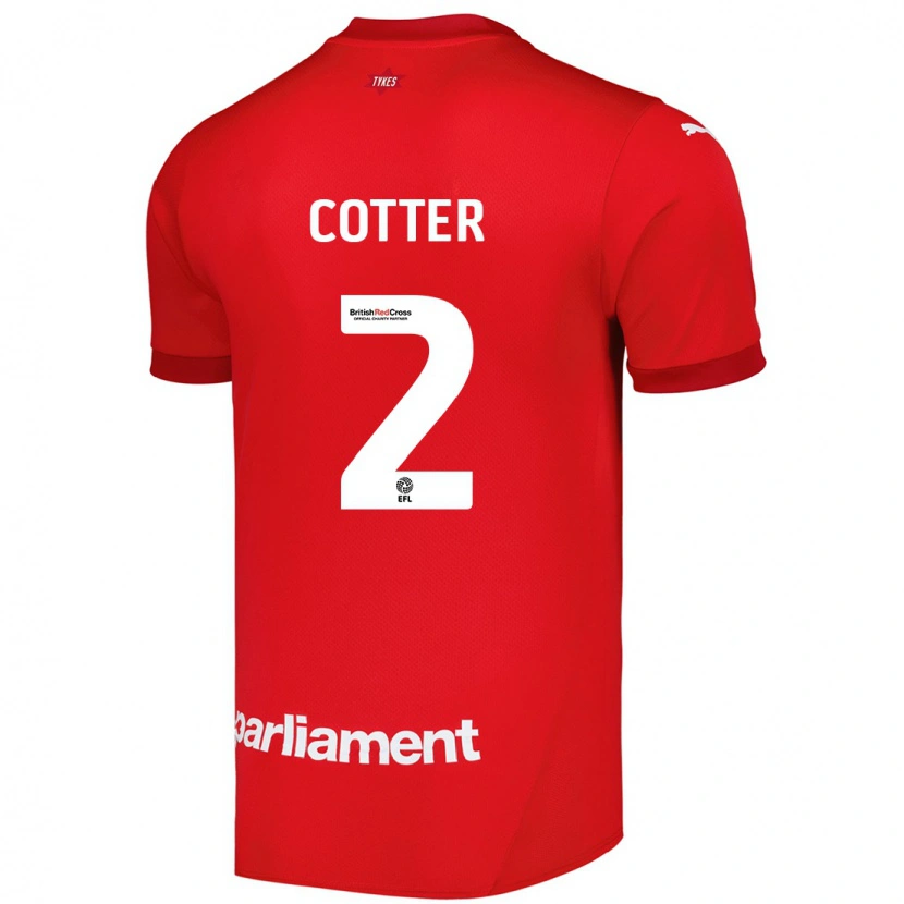 Danxen Dames Barry Cotter #2 Rood Thuisshirt Thuistenue 2024/25 T-Shirt
