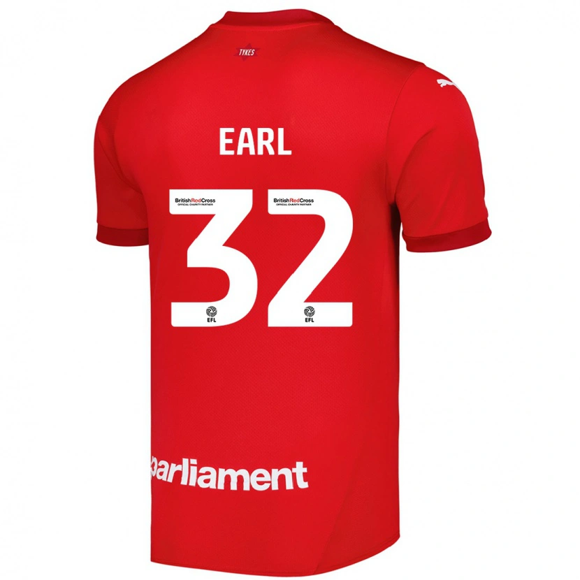 Danxen Dames Josh Earl #32 Rood Thuisshirt Thuistenue 2024/25 T-Shirt