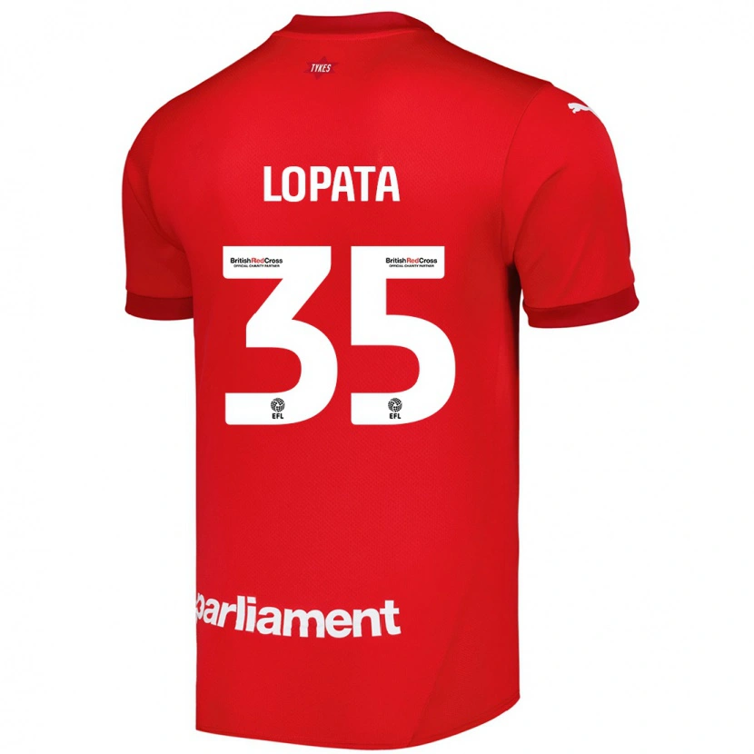Danxen Dames Kacper Lopata #35 Rood Thuisshirt Thuistenue 2024/25 T-Shirt