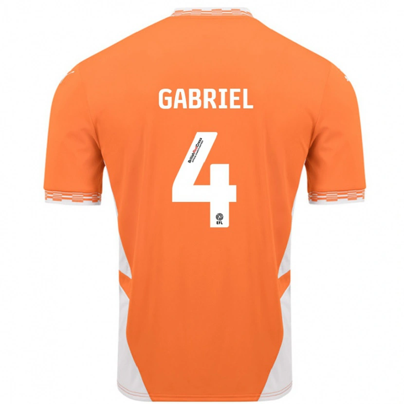 Danxen Dames Jordan Lawrence-Gabriel #4 Oranje Wit Thuisshirt Thuistenue 2024/25 T-Shirt